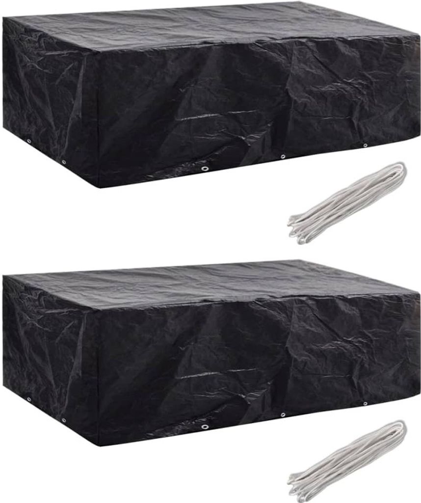 Gartenmöbel-Abdeckungen 2 Stk. 10 Ösen 300x140 cm