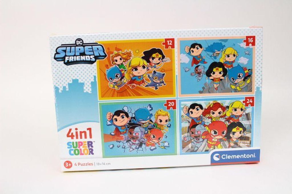 CLEMENTONI Puzzle DC Super Friends 4in1 (12+16+20+24 Teile)