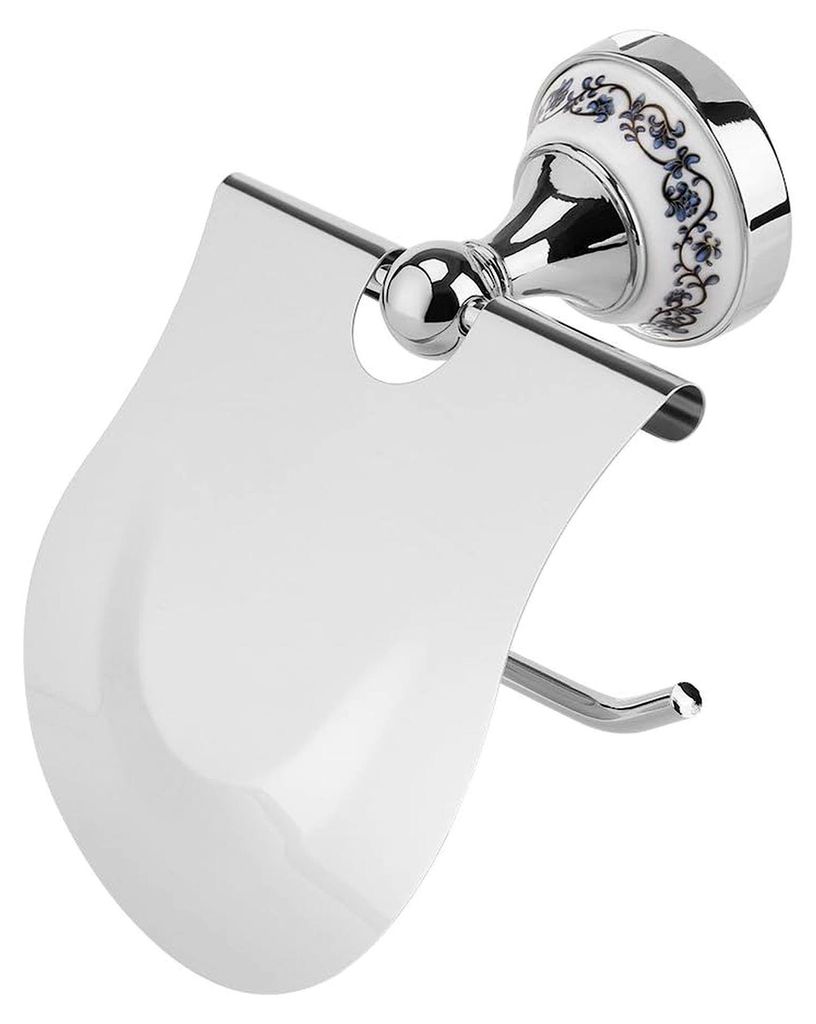 Asixx Vintage Toilettenpapierhalter 1 Stück Polis Badezimmer-Toilettenpapierhalter zur Wandmontage, Taschentuch-Abdeckung Silber (Chrom)