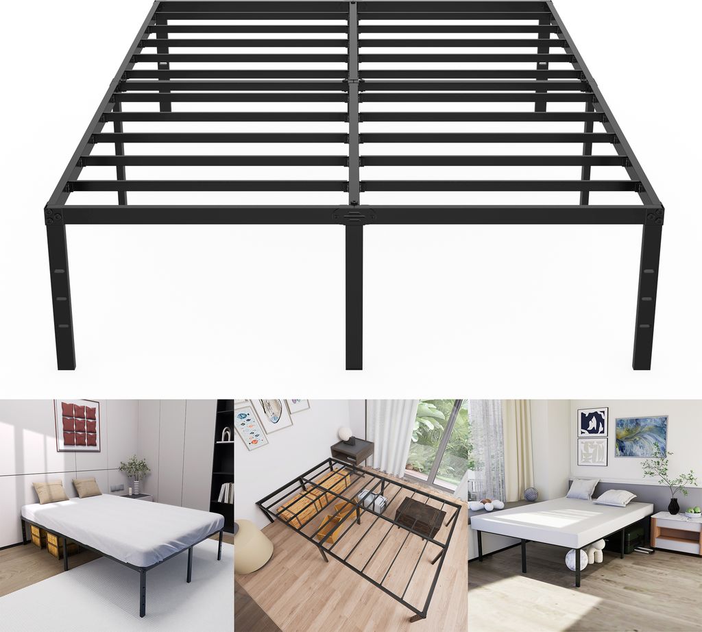 UISEBRT Cadre de lit moderne Lit métallique 140x200 cm - Image du produit 