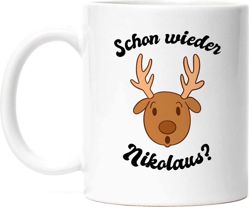 Schon Wieder Nikolaus Tasse weiß Tolle Geschenkidee als Produktbild 