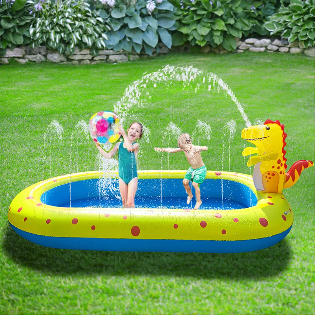 Piscina Gonfiabile Rettangolare 170x105x65cm per Bambini e Famiglia