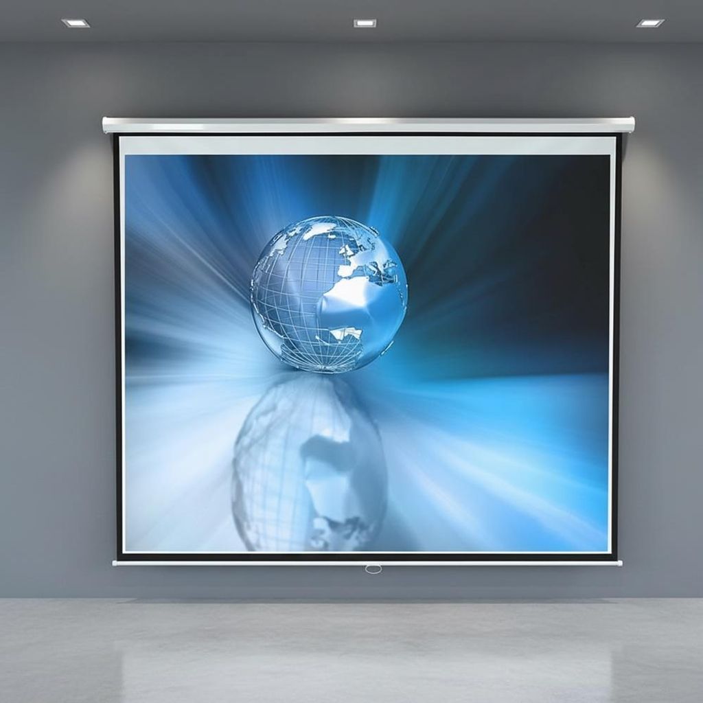 Mucola Leinwand Projektionsleinwand Beamerleinwand Kinoleinwand Rolloleinwand Projektor Beamer Heimkino Präsentationswand - 152x152CM