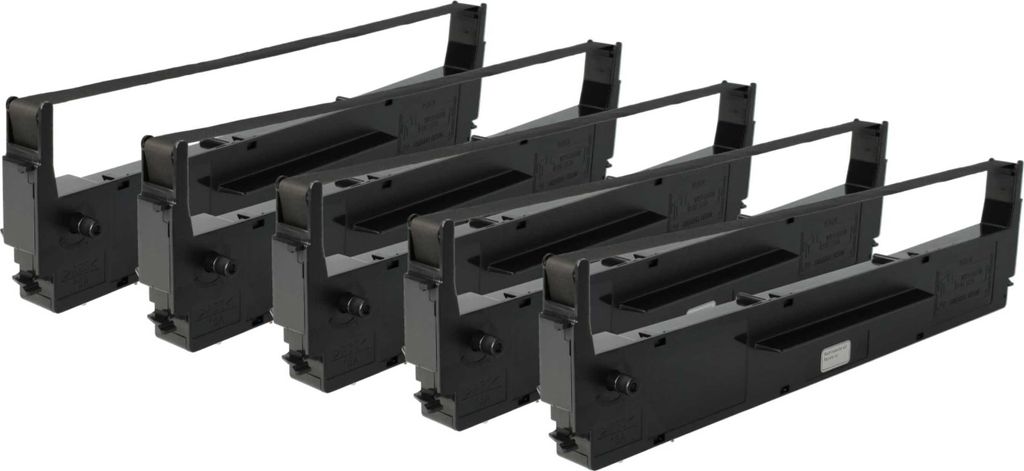vhbw 5x Farbband Schriftband kompatibel mit IBM 5251 Nadeldrucker, Bondrucker - Schwarz