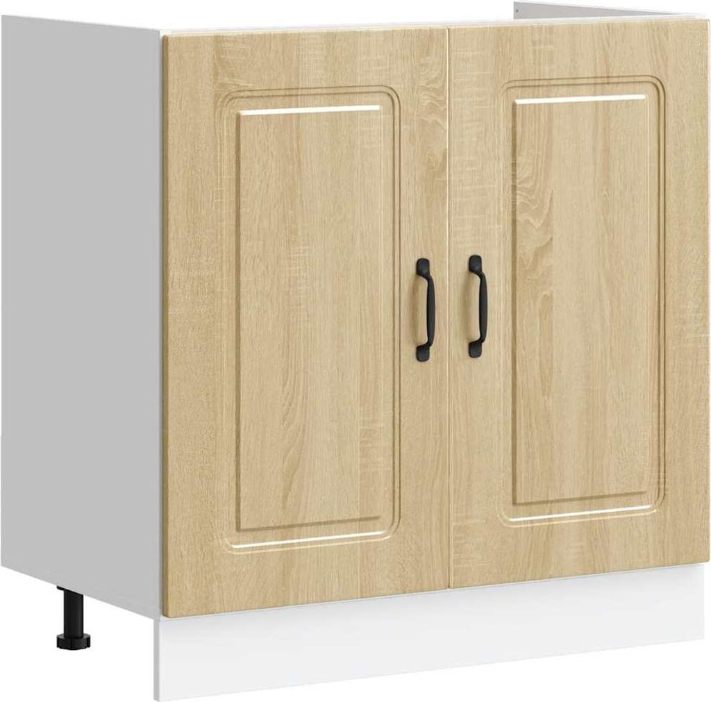 vidaXL Dřezová skříňka Kalmar Sonoma dub 80x46x81,5 cm Obrázek produktu 