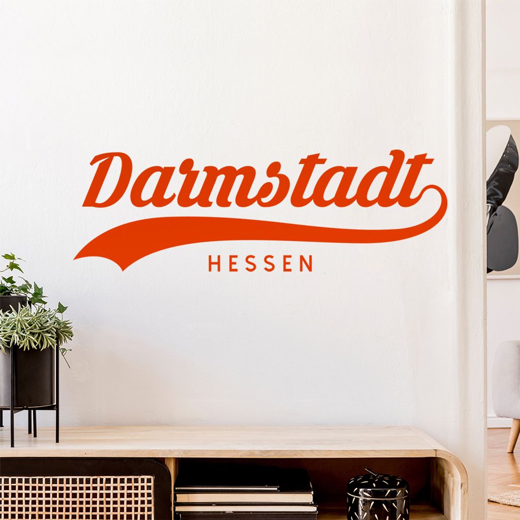 Darmstadt Hessen Wandtattoo Wandaufkleber Wall Sticker - Dekoration, Küche, Wohnzimmer, Schlafzimmer, Badezimmer
