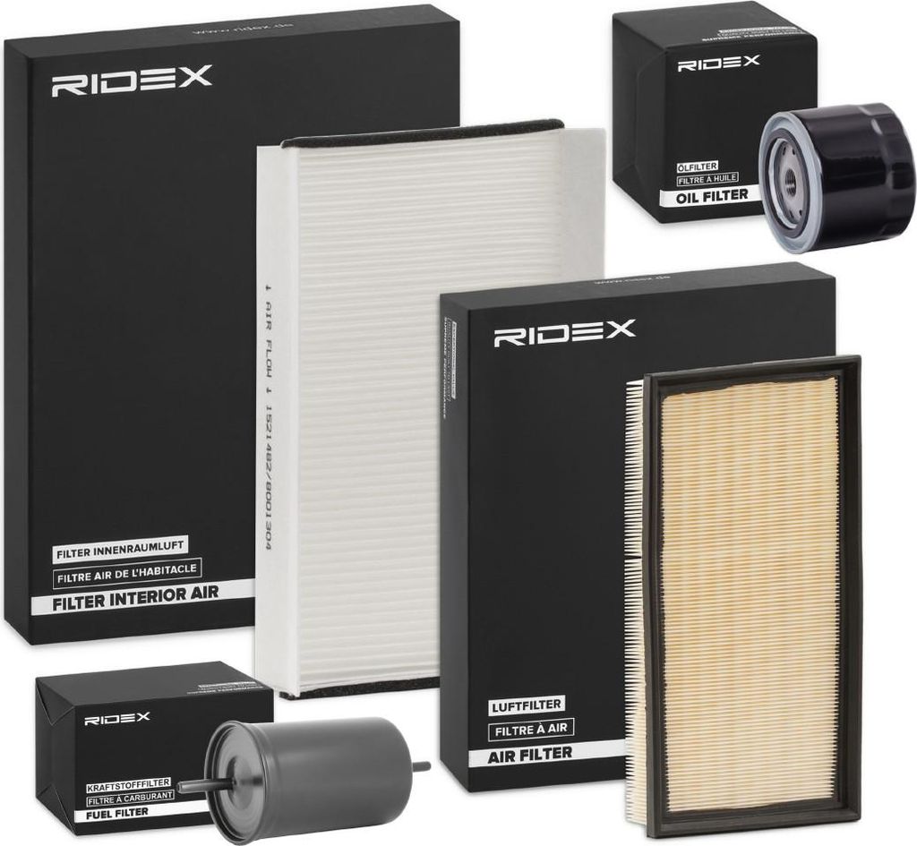 RIDEX Filterset Inspektionspaket Filtersatz für VOLVO V70 I (875, 876) 850 Kombi (855) XC70 Cross Country (295) 850 Limousine (854) C70 I Cabrio (...