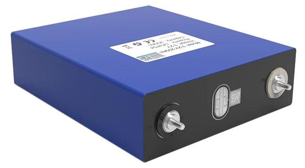 LiFePO4 Batterie 1 Stück - 3.2V 200Ah Zelle - Für Wohnmobil Boot Solaranlage - Tiefzyklus - Wiederaufladbar - 172x200x53 mm