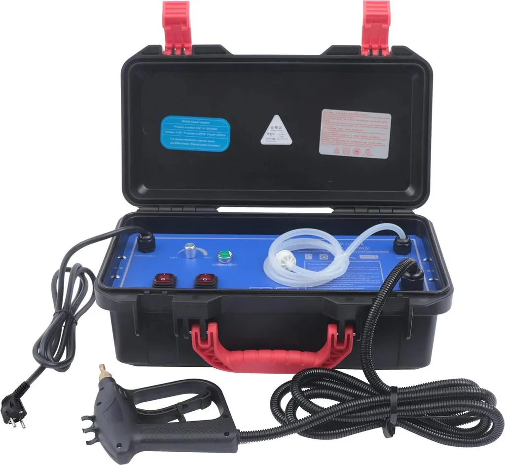 Nettoyeur vapeur pour sols et vitres haute pression multi-mode bleu