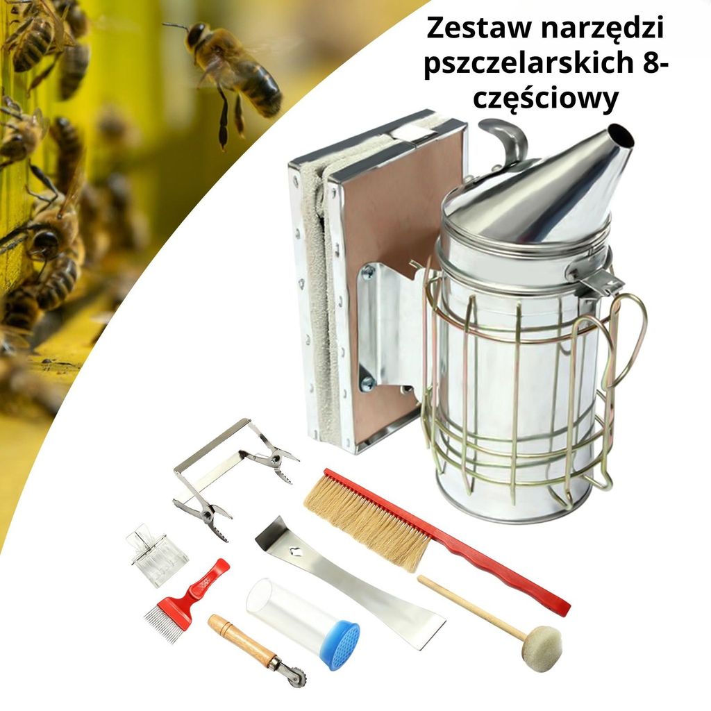 8-częściowy zestaw narzędzi pszczelarskich ze stali Zdjęcie produktu 
