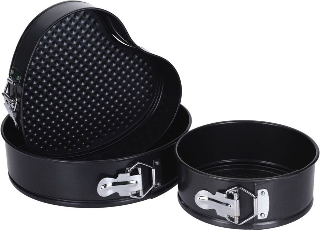 Stampi da forno in set da 3 - 2x rotondo / 1x cuore - Immagine del prodotto 