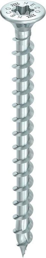 Heco Holzbauschraube Senkkopf Topix-Plus 5.0x 50 Holzschrauben mit Vollgewinde TX25, Stahl verzinkt - 200 Stück