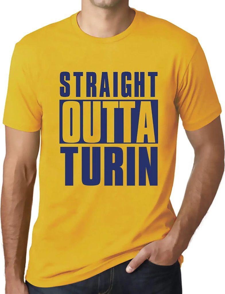 Herren Grafik T-Shirt Direkt aus Turin – Straight Outta Turin – Öko-Verantwortlich Vintage Jahrgang Kurzarm Lustige Druck Geburtstag Geschenk ...