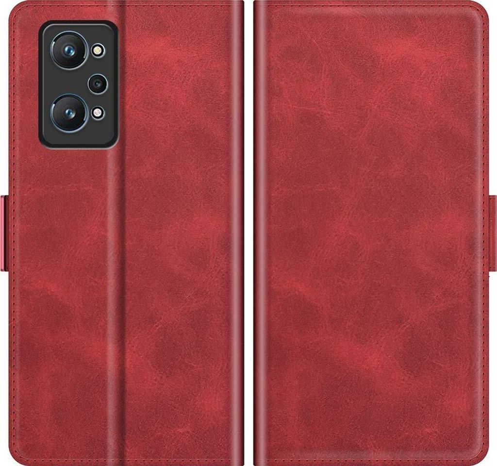 Mobigear Slim Magnet Realme GT Neo 3T Hülle Klapphülle Geldbörse - Rot