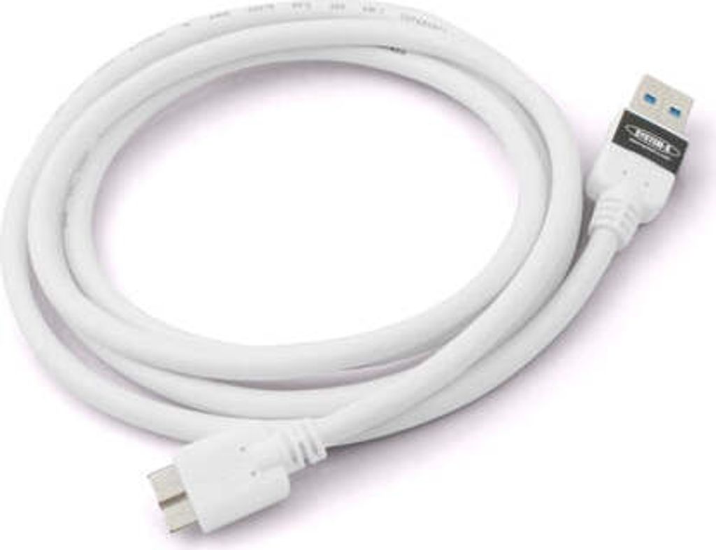 System-S Micro USB 3.0 Datenkabel Ladekabel (USB 3.0 Micro-B) 140 cm in Weiß