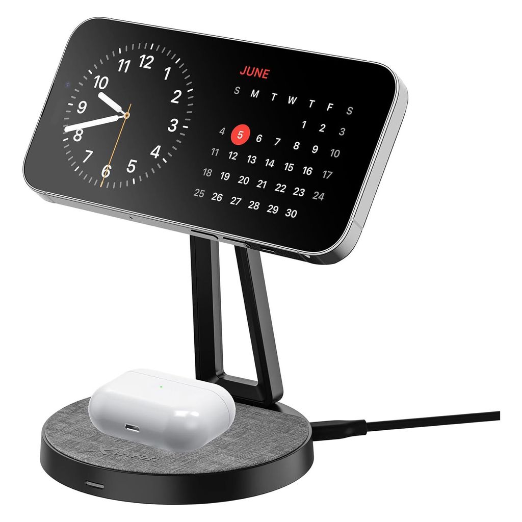 XLayer Xlayer Magfix Pro 2 In 1 Wireless Charger 15W Black Immagine del prodotto 