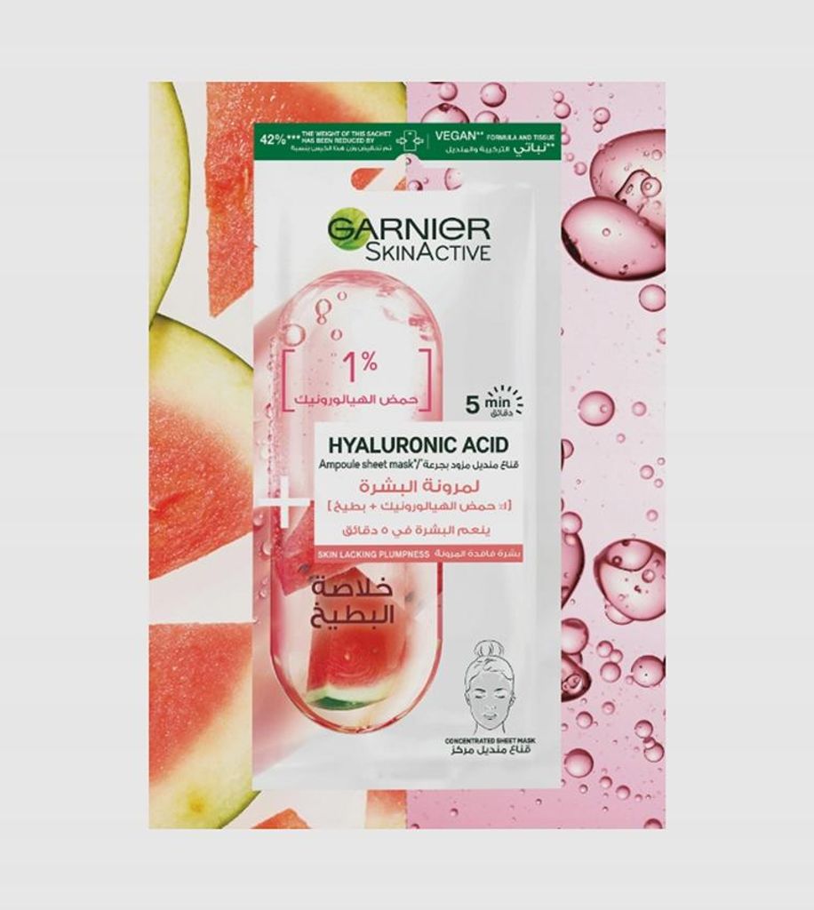 Garnier Skin Active Gesichtsmaske, 1% Hyaluronsäure und Produktbild 