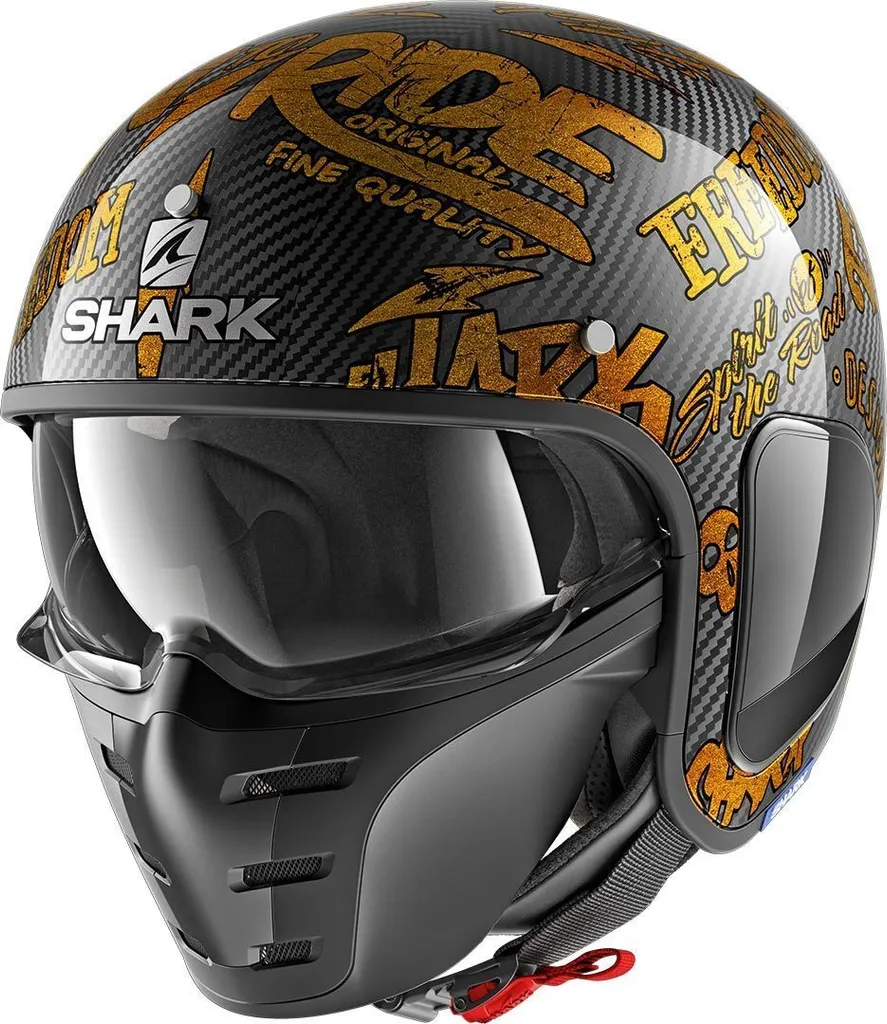 Shark S-Drak Freestyle Cup Casque Jet Orange XS pour Moto et Scooter