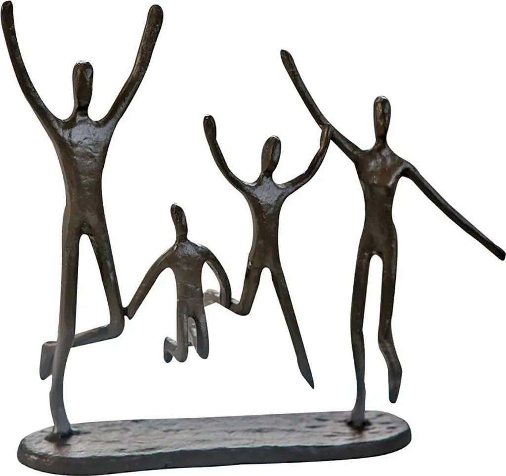 Casablanca Jumping 74572: Scultura Artistica in Ferro Marrone 20cm