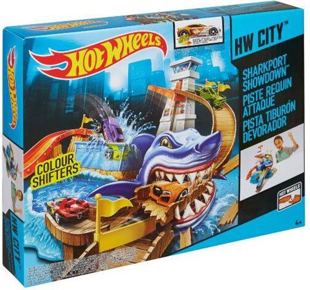 Hot Wheels Color Shifters Hai-Attacke Spielset Produktbild 