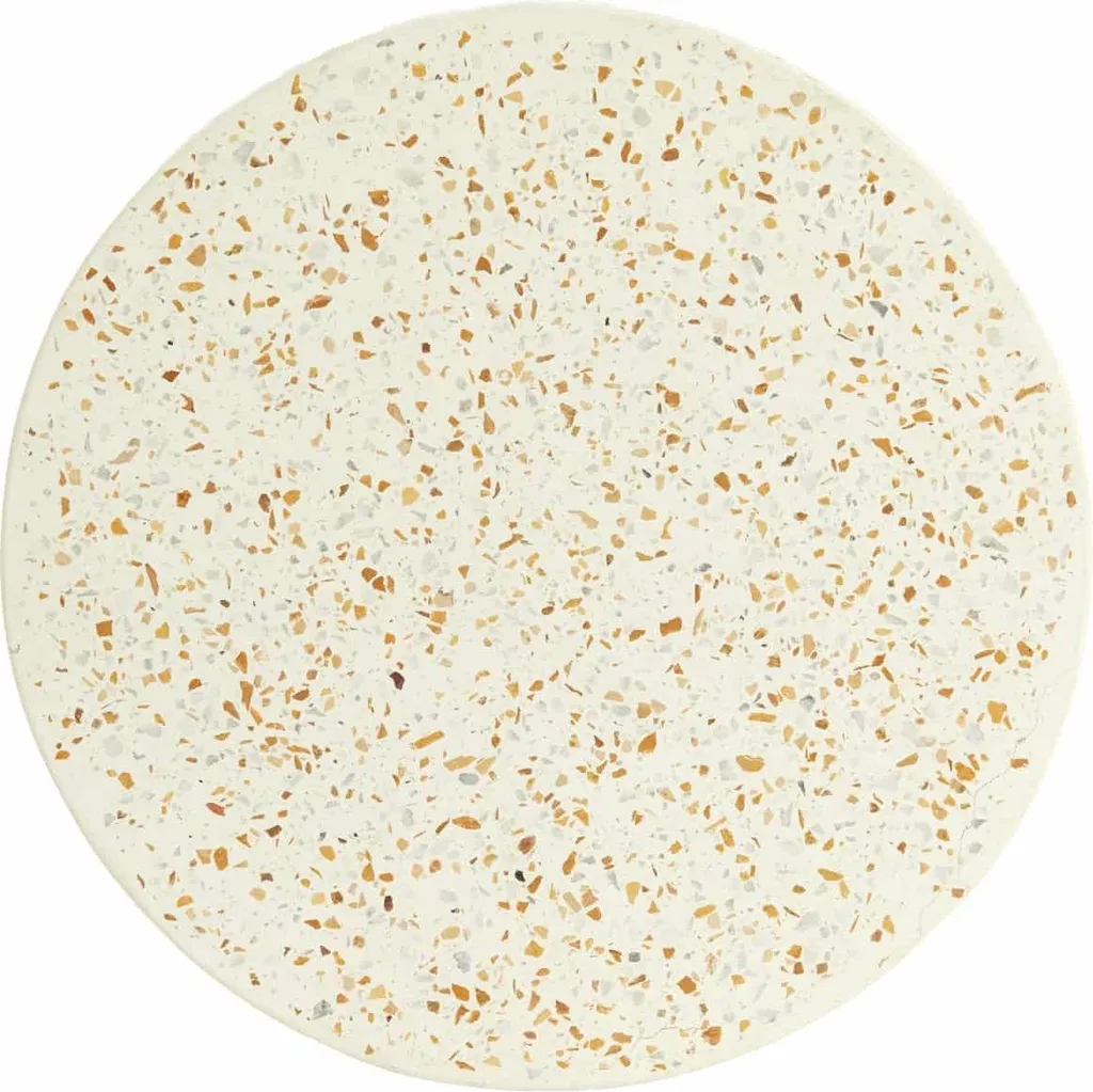 Table d'appoint Moravit blanche pour salon ou chambre, support déco Ø32