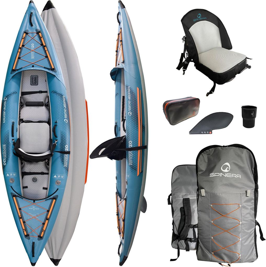 Spinera Kayak Tenaya 120 1 Personen aufblasbares Premium Kajak Kanu Boot