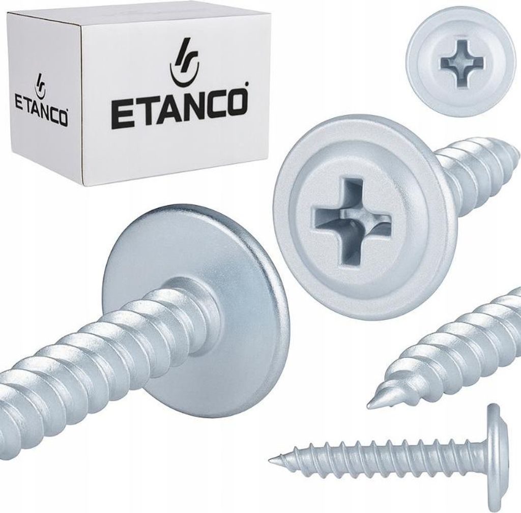 ETANCO GM-S selbstschneidende Blechschrauben Flachkopf verzinkt 4,2 x 25 mm 500 Stk.