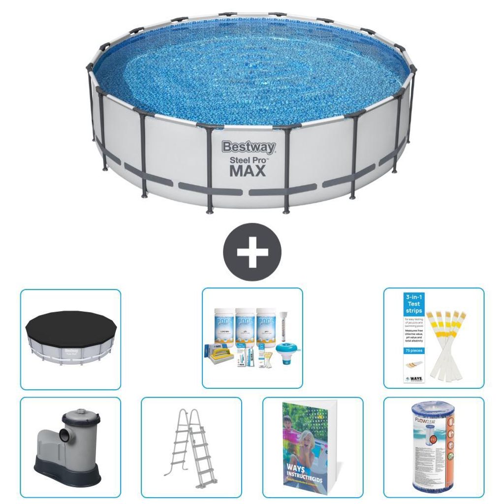 Bestway Steel Pro MAX Rund - 488x122 cm - 8-teilig S556