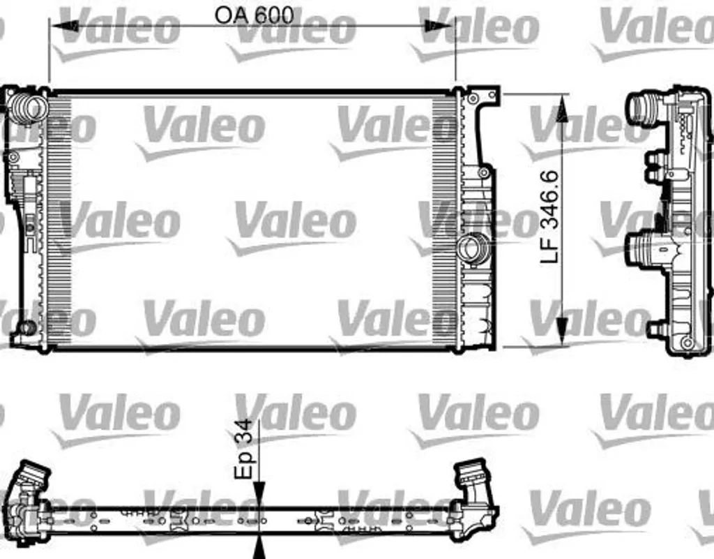 Radiateur VALEO haute performance 17117622827 pour BMW Série 3 GT F34