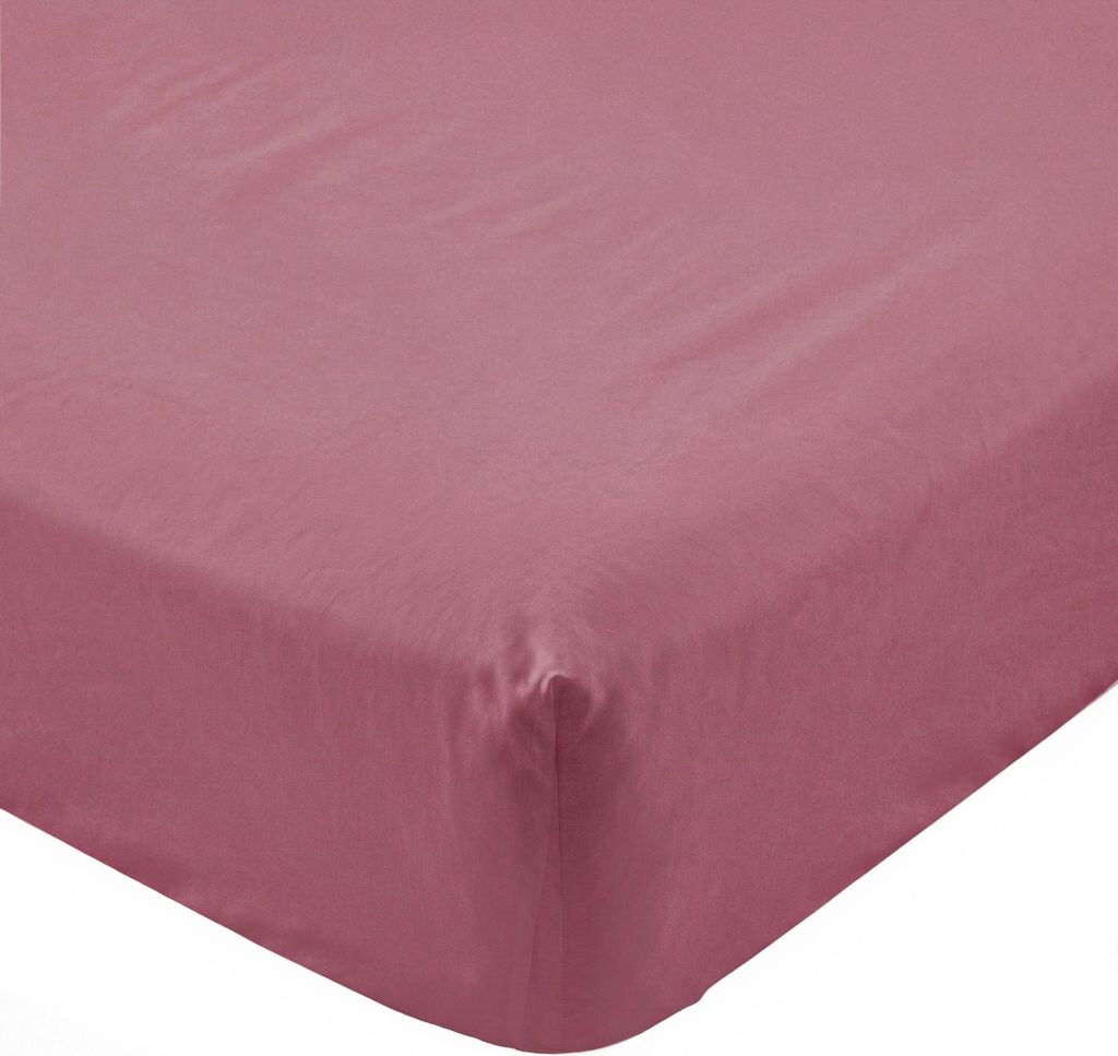 Basic Spannbettlaken Magenta 90x200x32 cm (Bett 90) 100% Baumwolle Hergestellt in Europa
