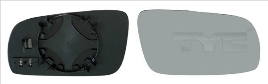 TYC Spiegelglas Außenspiegel Rechts für VW Golf IV Schrägheck (1J1) Konvex Beheizbar für Großes Spiegelgehäuse 337-0253-1