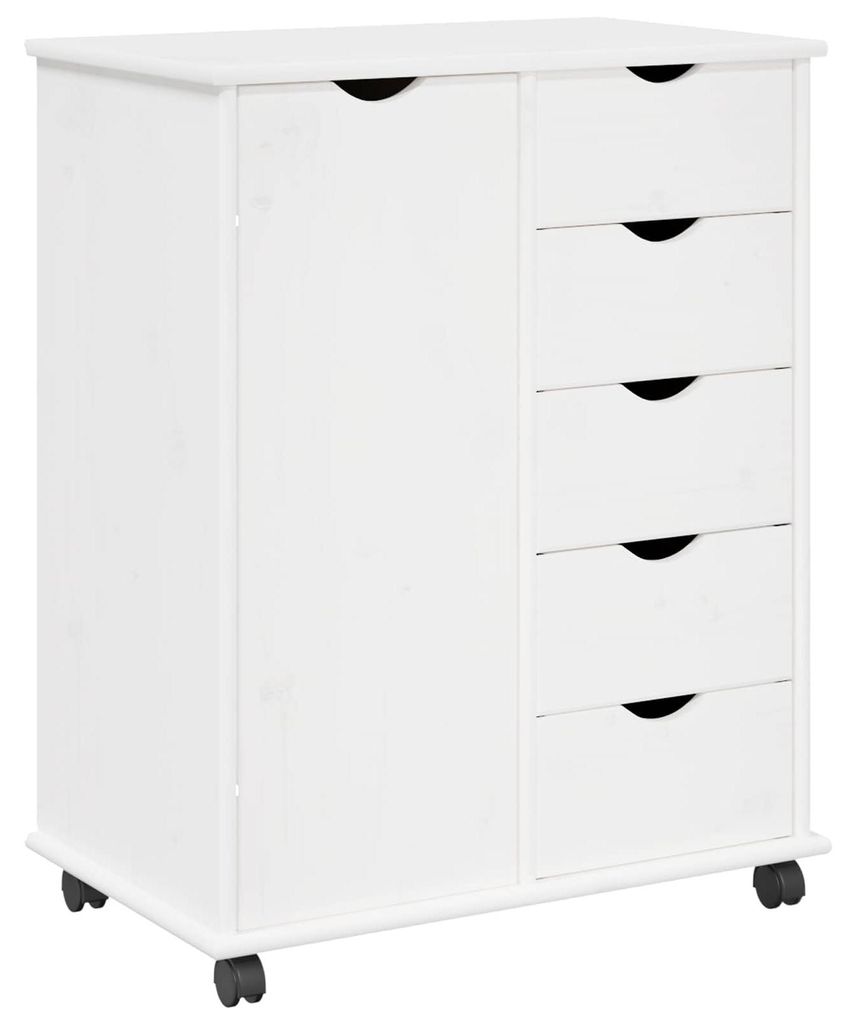 vidaXL Armadietto a rotelle, 63,5 x 39 x 79 cm, legno Immagine del prodotto 
