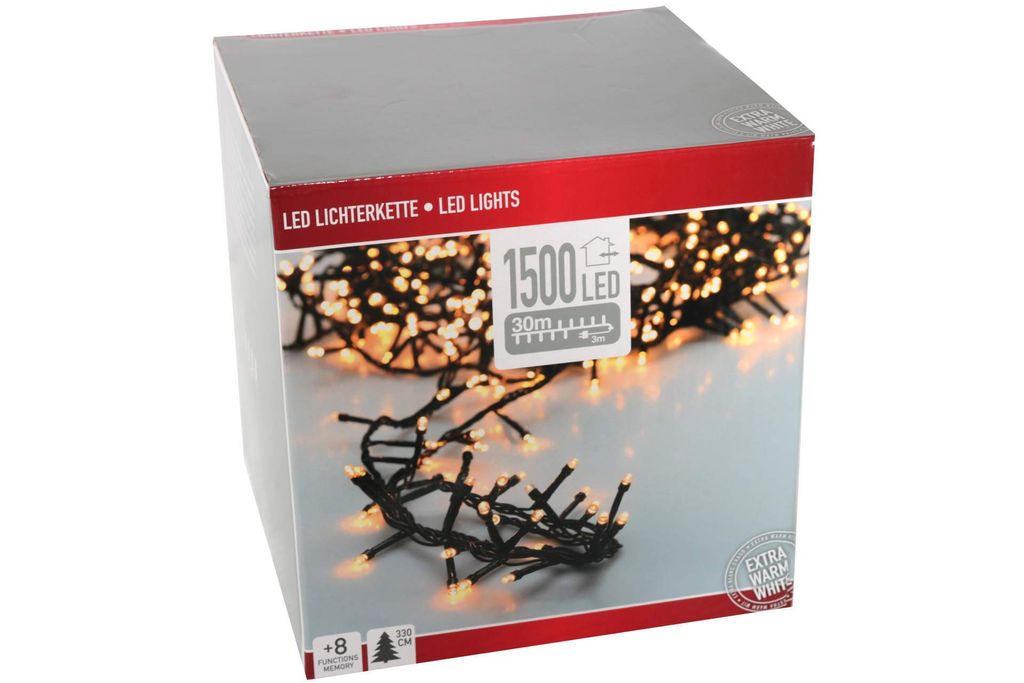 Micro Cluster 1500 LEDs - 30 Meter - warmweiß -Innen- und Produktbild 5