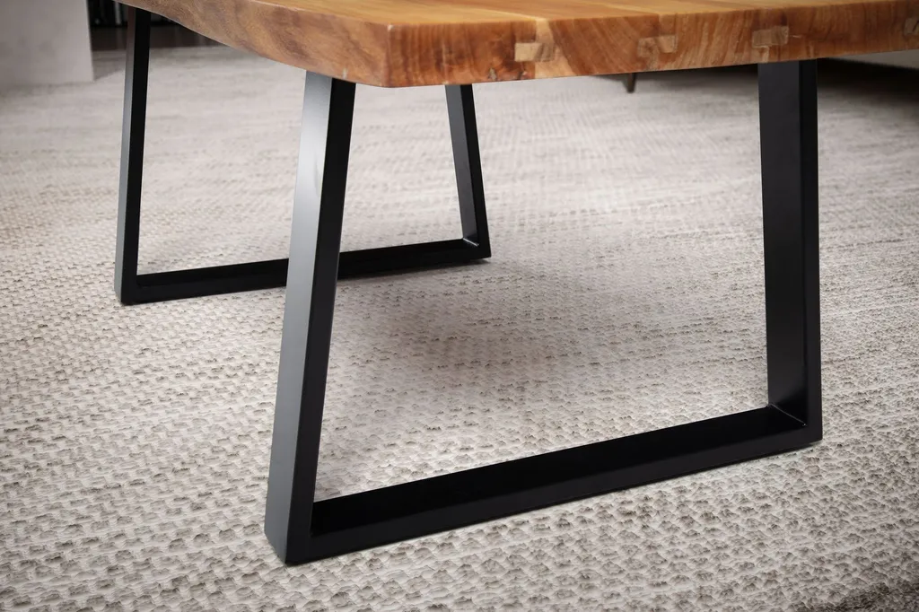 Table basse robuste en acacia 120 cm, meuble durable sans déformation - 5
