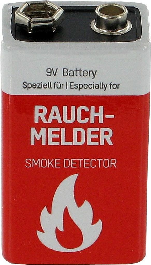 Ansmann Lithium Batterie für Rauchmelder, 10-Jahres Batterie 9V