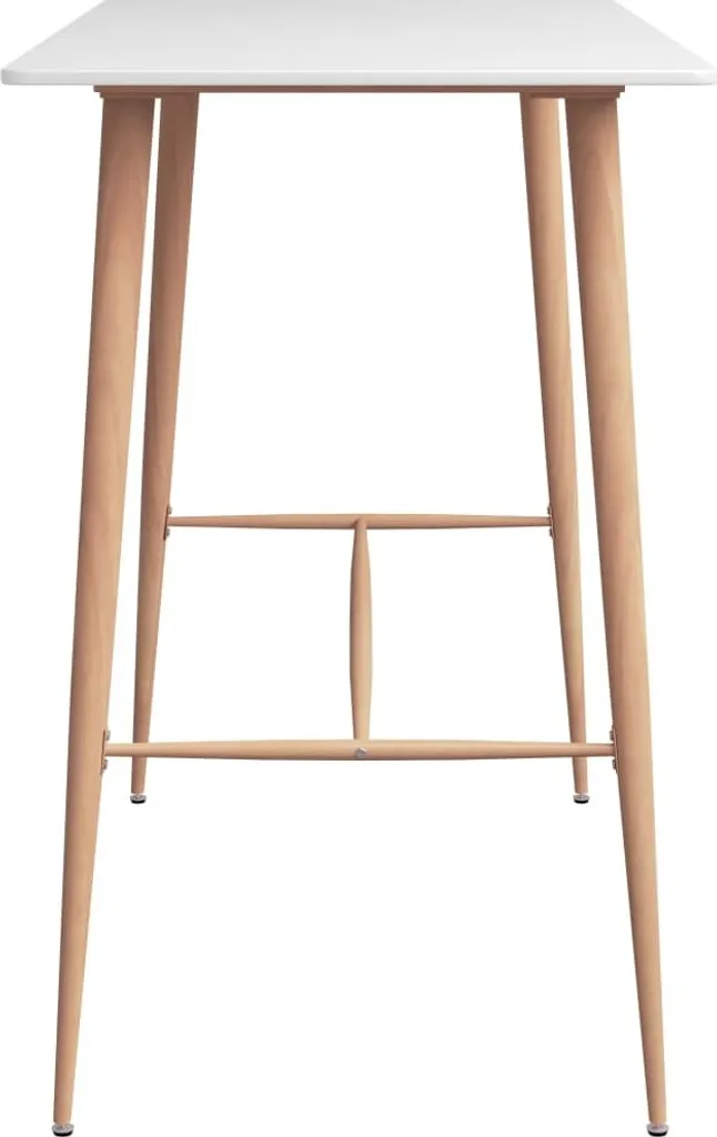 Table de Bar Blanche 120x60cm Robuste - Design Moderne Haute Qualité - 3