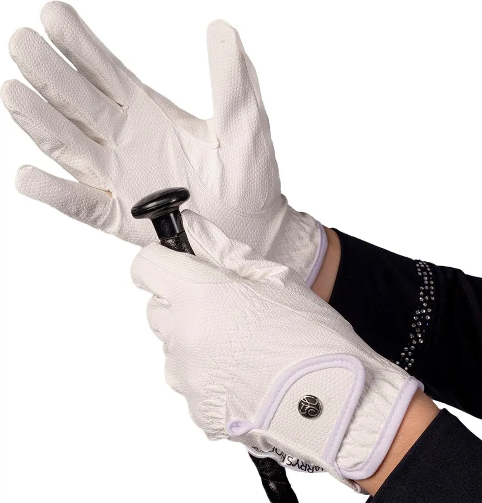 Gants Harry's Horse Topgrip Blanc Taille M pour l'Équitation Active