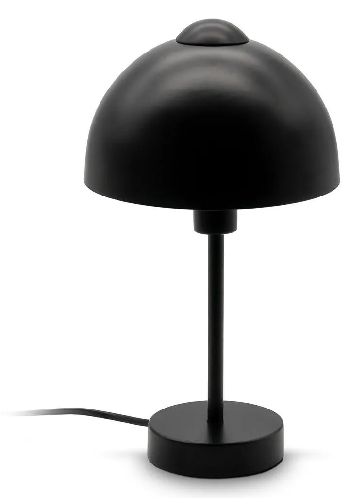 Lampe compacte gain de place métal noir mat culot E14 hauteur 32 cm
