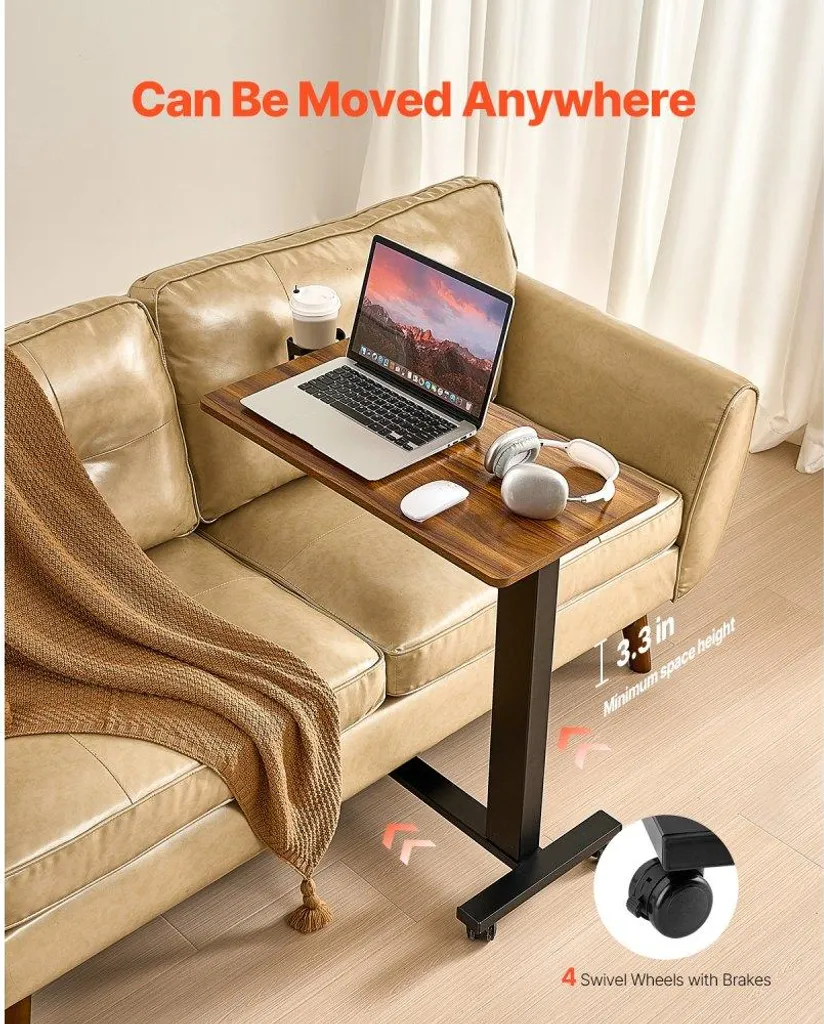 Table d'Appoint Canapé pour Ordinateur - Support de Lit Mobile et Flexible
