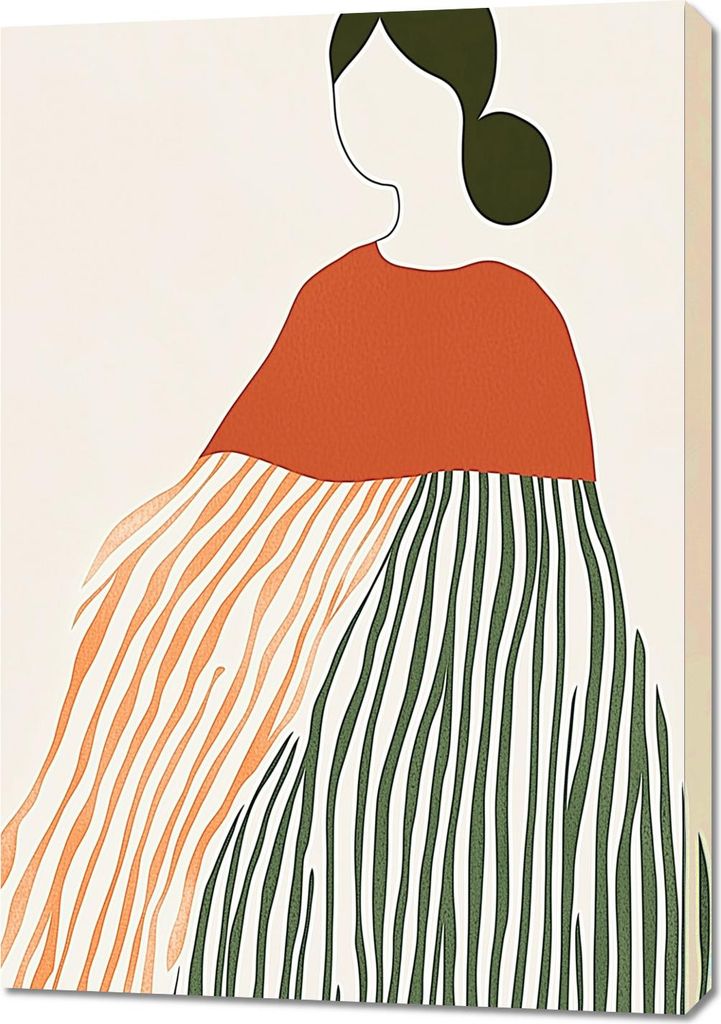 Bild 70x100cm Frau Minimalistisch, Innenräume Skandinavischer Stil, Boho