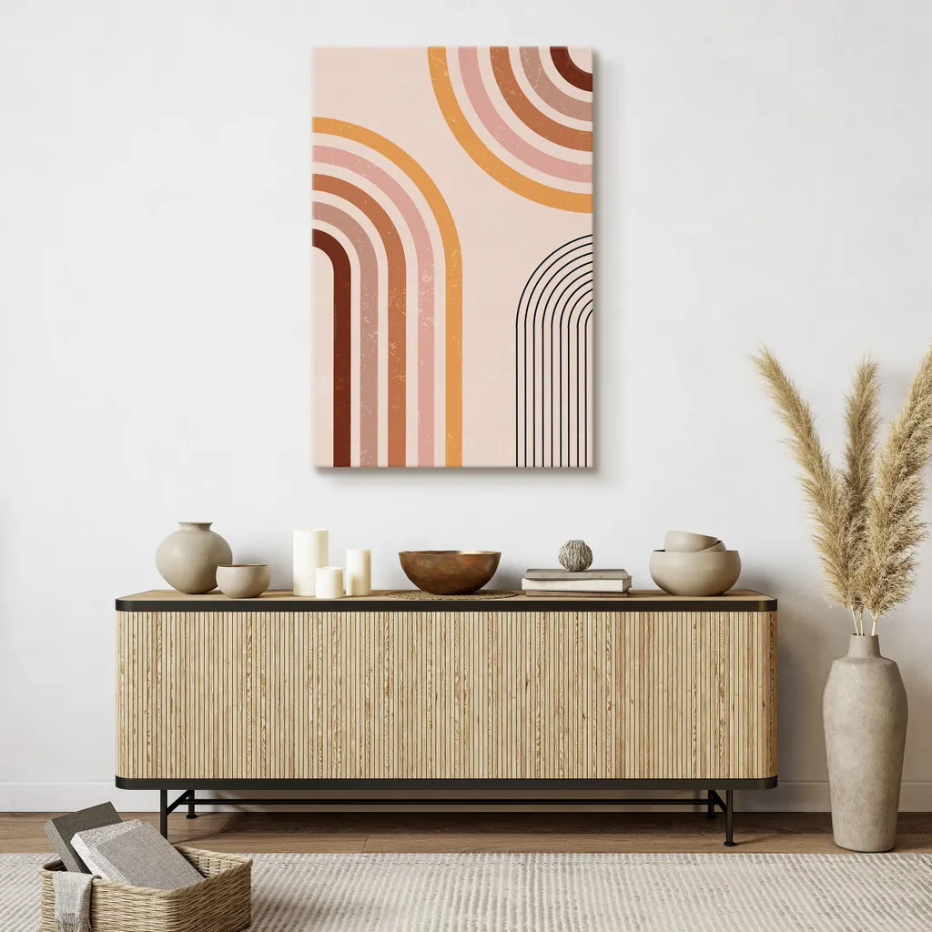 Tableau Boho Géométrique Muralo avec Toile de Qualité Supérieure 80x120 - 7
