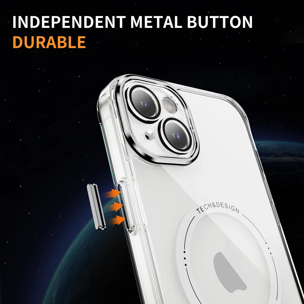OFFERTA! Custodia iPhone 14 Plus MagSafe Trasparente Bianca Antiurto - 6