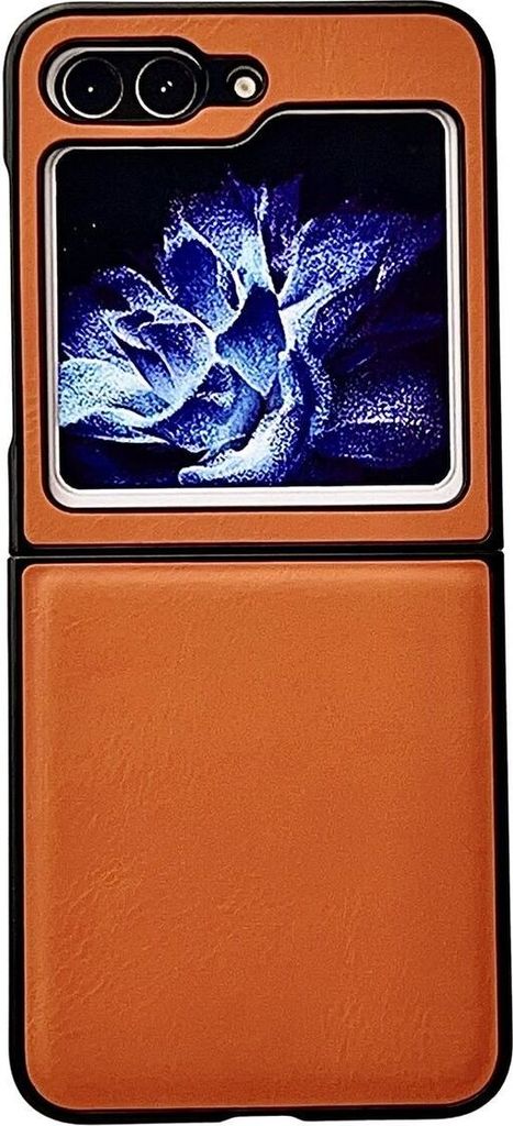 König Design Hülle kompatibel mit Samsung Galaxy Z Flip5 5G Kunststoff Soft Handyhülle - Handy Case Orange