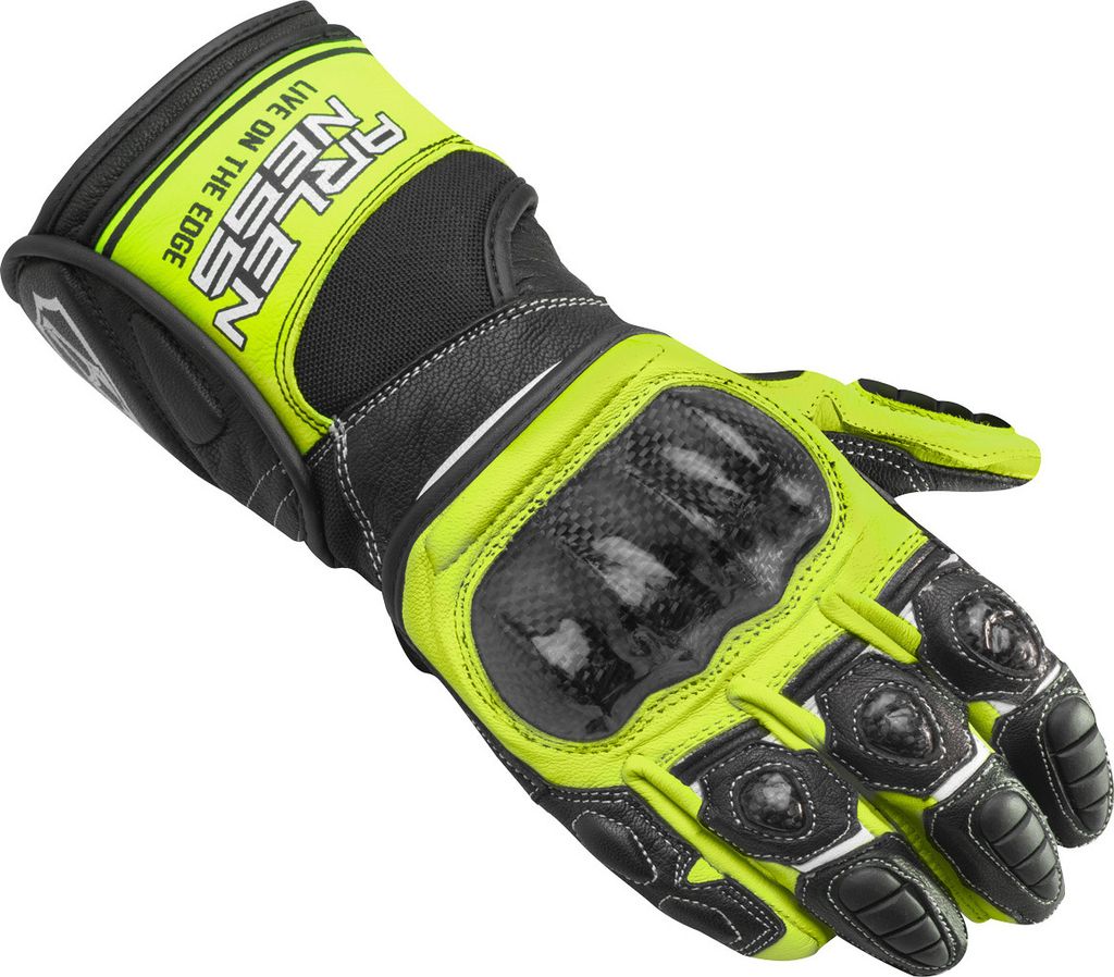 Arlen Ness Mugello Motorradhandschuhe, schwarz/gelb, M