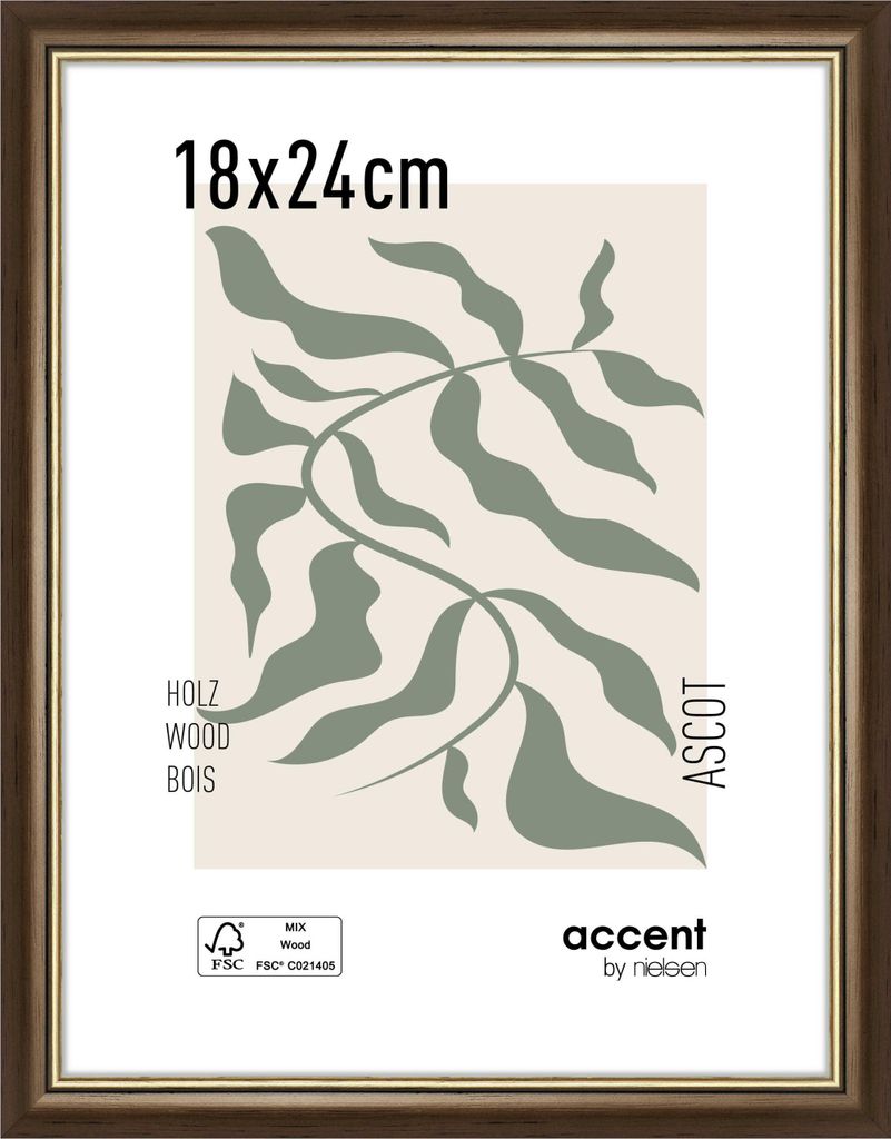 accent by nielsen Holz Bilderrahmen Ascot, 18x24 cm, Produktbild 