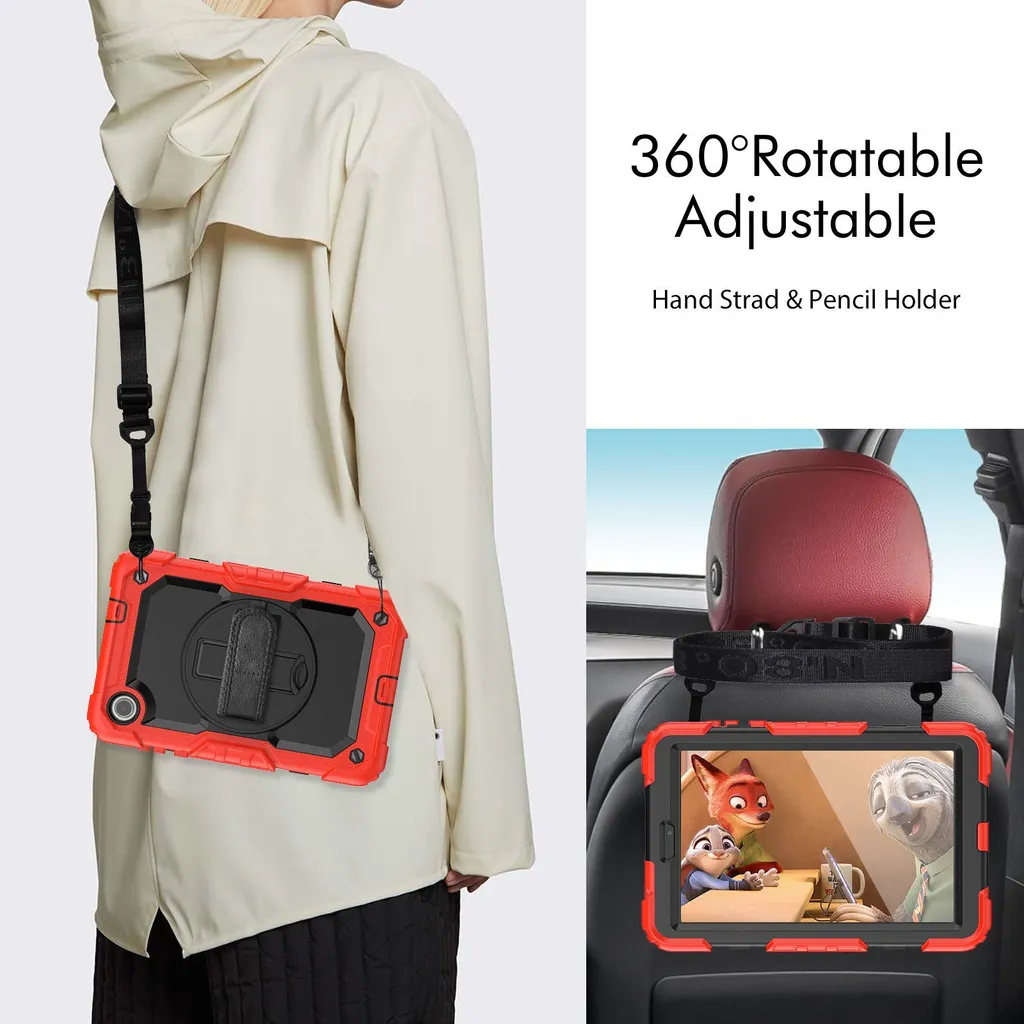 Protection Lenovo Tab M8 4th Gen antichoc avec Support et Pack 4-en-1