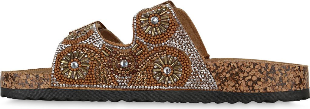 VAN HILL Damen Pantoletten Sandalen Bequeme Strass Produktbild 2