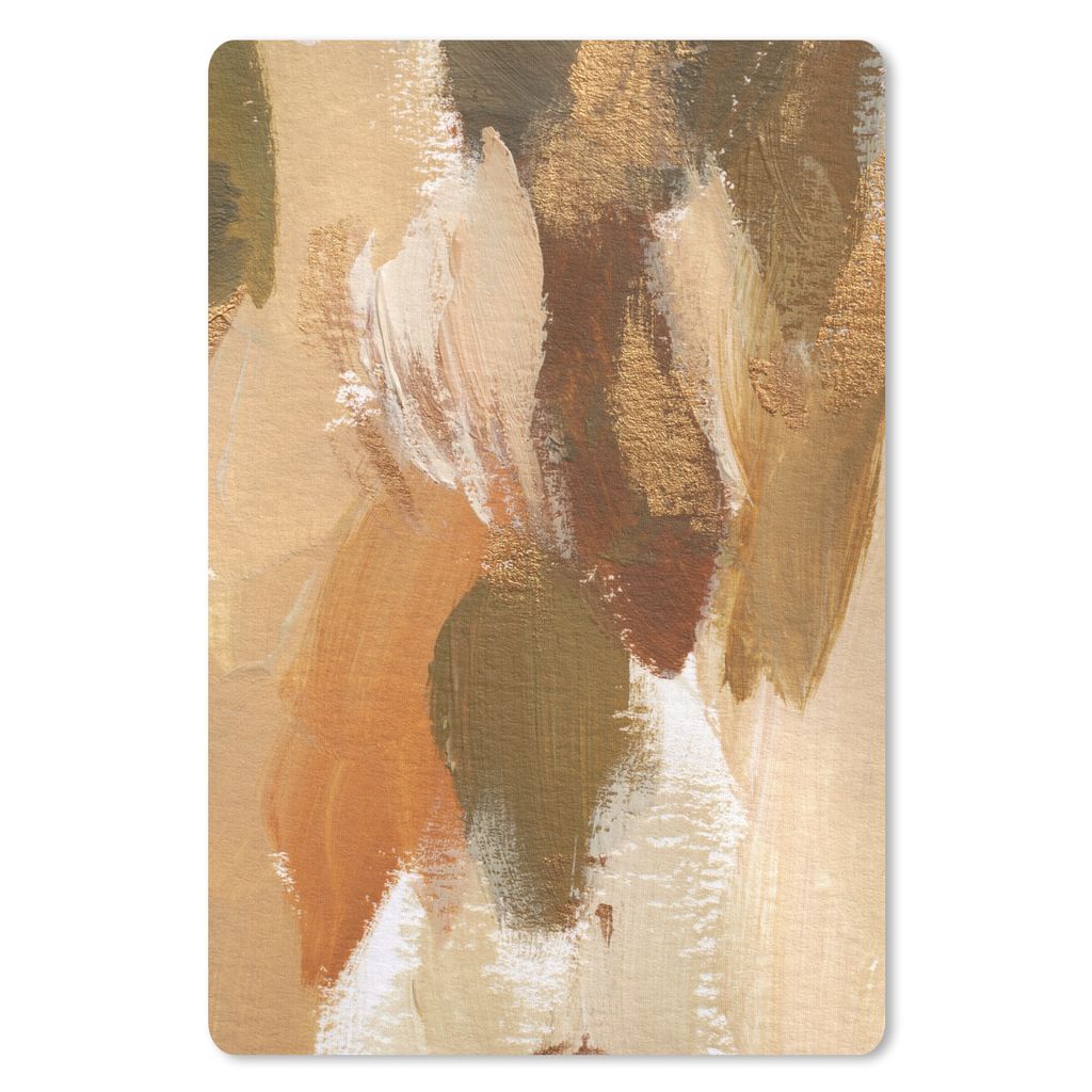 MuchoWow Mauspad Mousepad Farbe - Grün - Orange 18x27 cm - Mousepads - Maus Mat - Pad - Mausunterlage