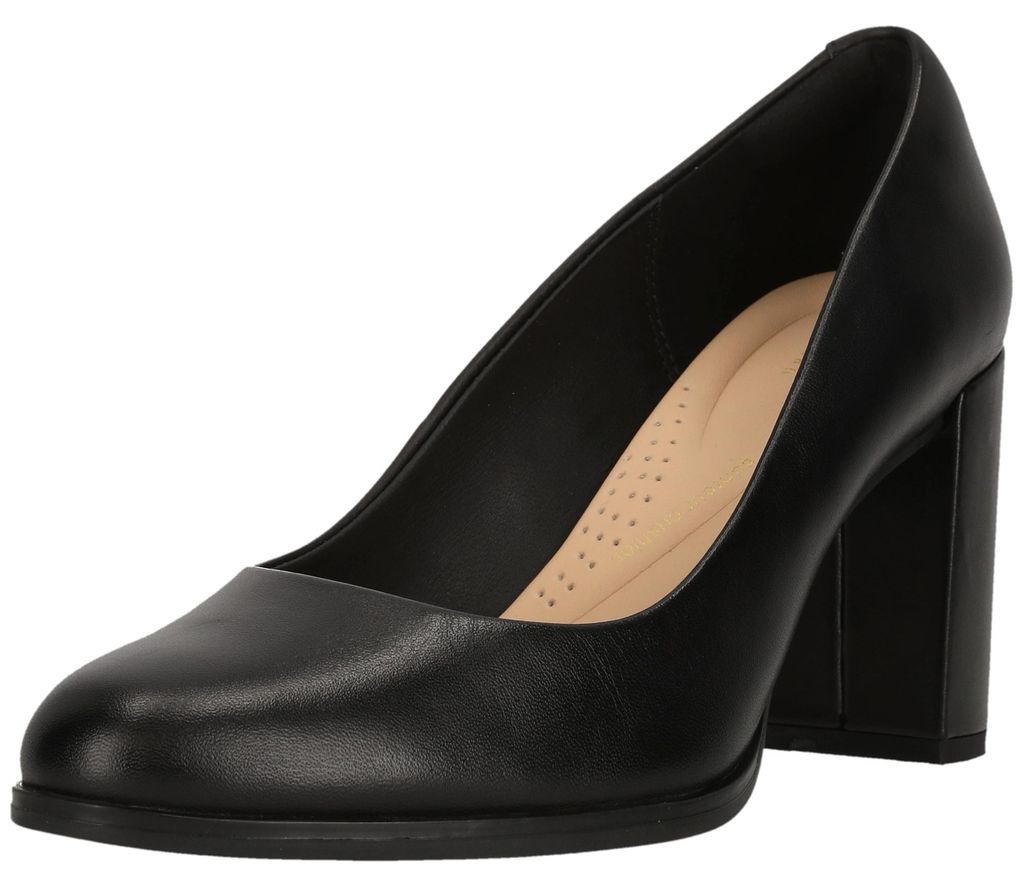 CLARKS Pumps Freva85 mit gepolstertem Fußbett 1216 Black Leather 41