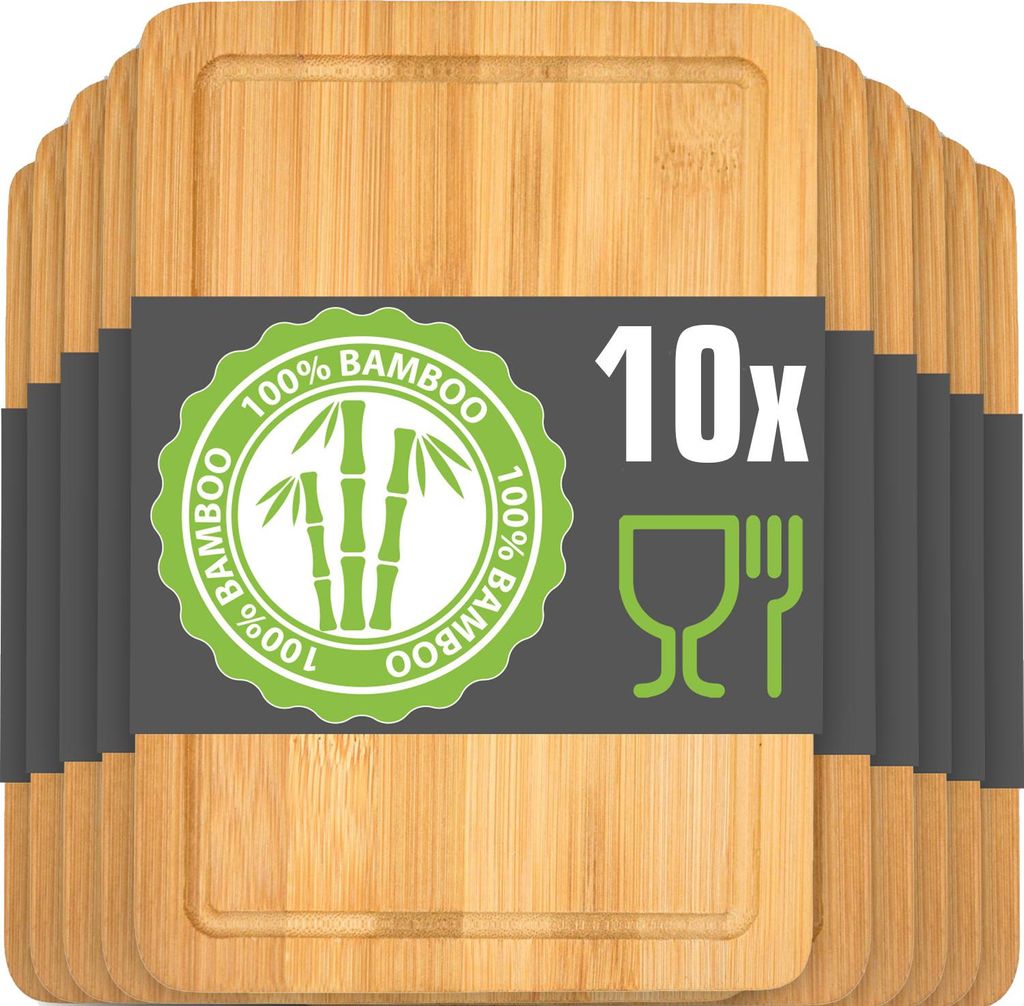 lot de 10 : planches à découper en bois 22x15 Petites Image du produit 
